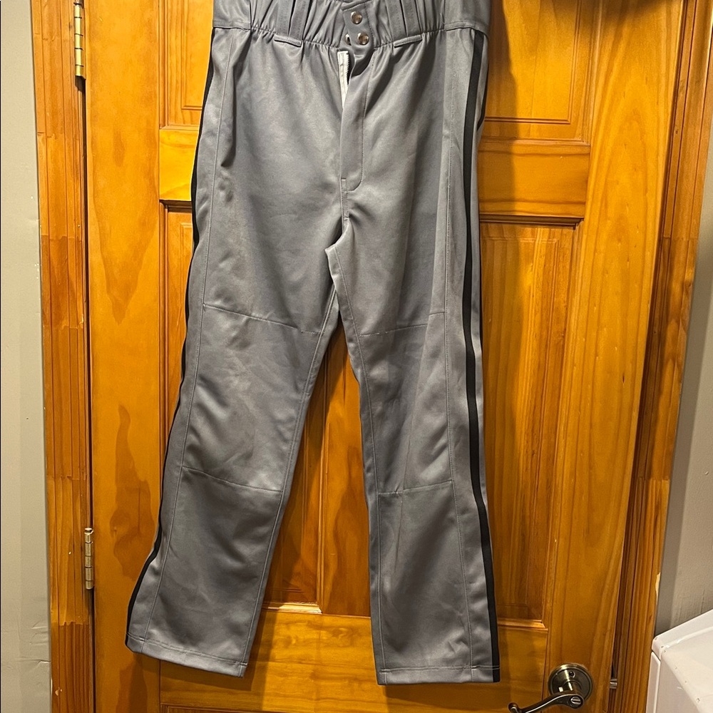 Gray Men's Pants with 2 black side strips
